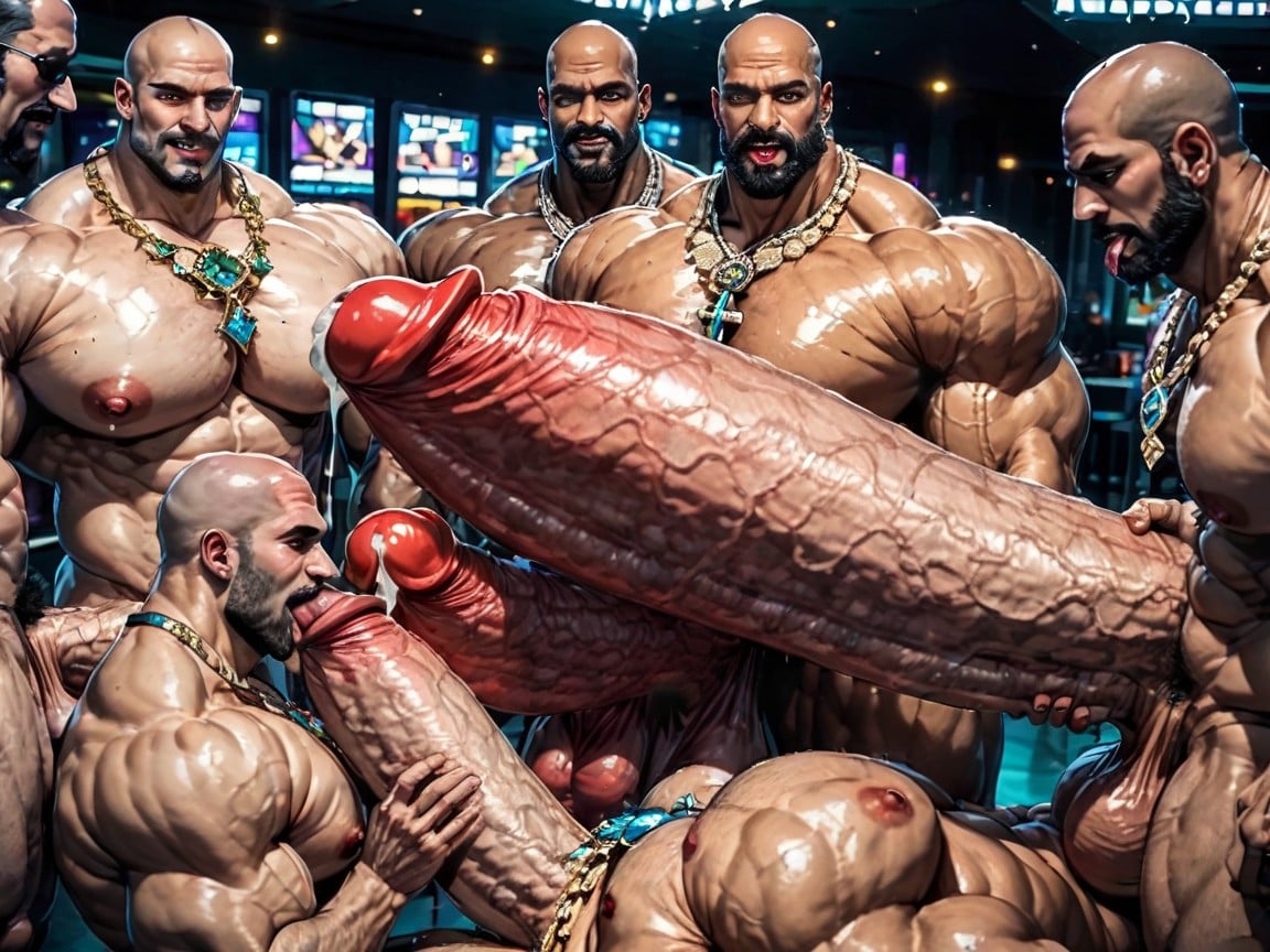 Side View, Extreme Deep Throat, Triple Penetration In Ass AI Gay Porn