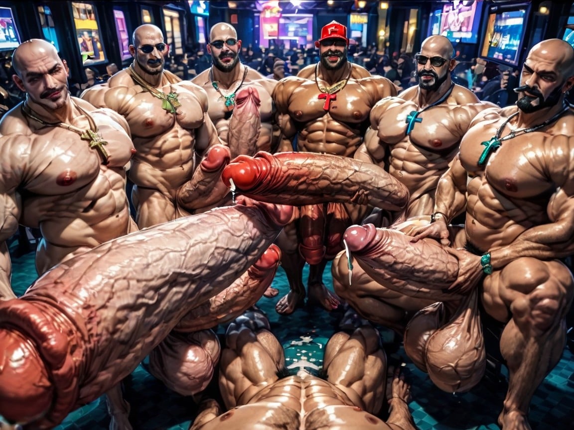 Looking At Viewer, Huge Hyper Nipples, Massive Ass AI Gay Porn