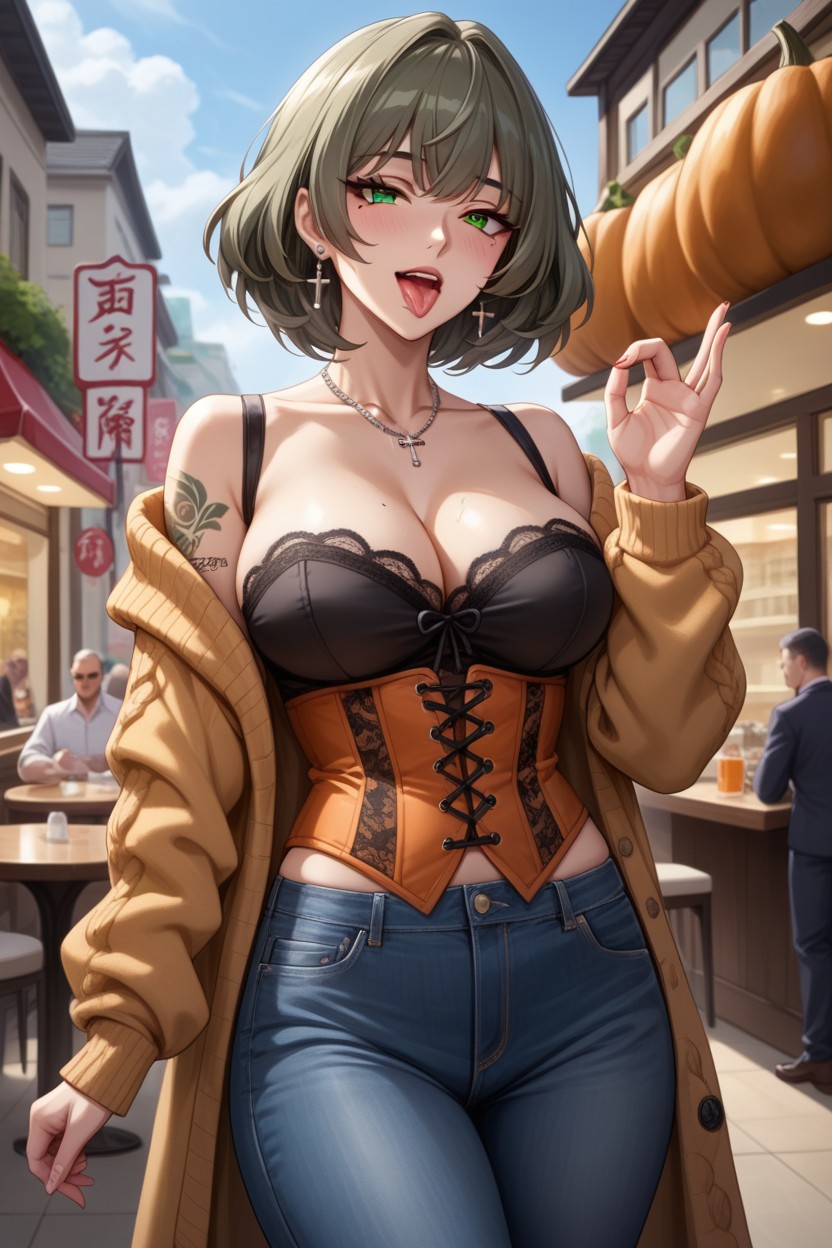 Open Mouth, 25+, Restaurant Hentai AI Porn
