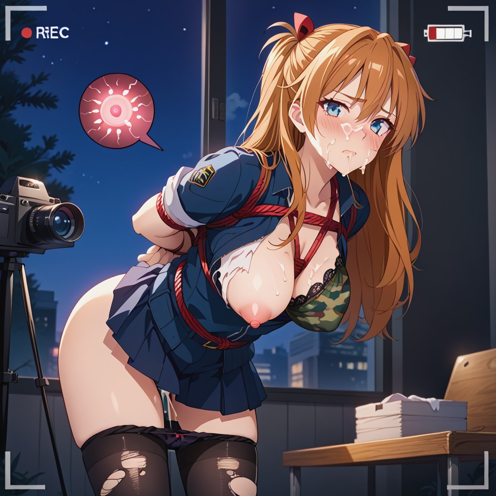 Perfect Natural Medium Breasts, Looking Away, Torn Clothes Hentai AI Porn