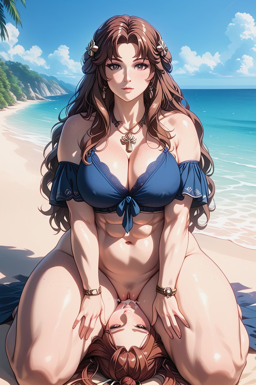 Front View, Extremely Large Ass, 30+ AI Porn