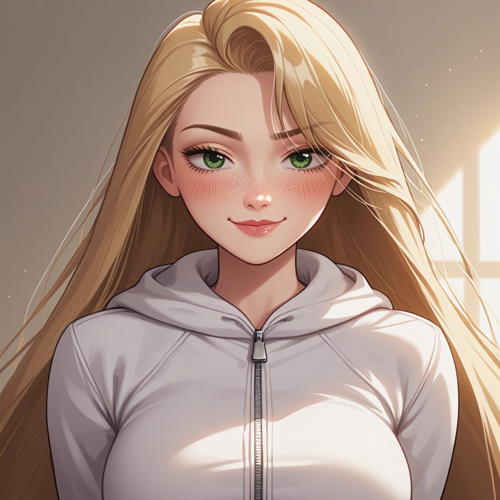 Pale Skin, Bust Shot, Green Eyes AI Porn
