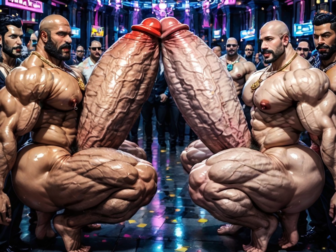 Both Boobs Getting Sucked Hard, Oiled Skin, Big Pecs AI Gay Porn