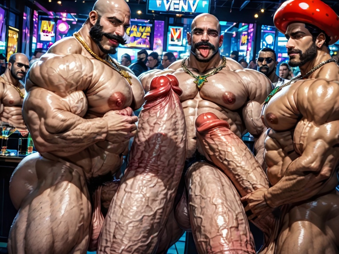 Gangbang Massive Ass, Both Boobs Getting Sucked Hard, Gay Gangbang AI Gay Porn