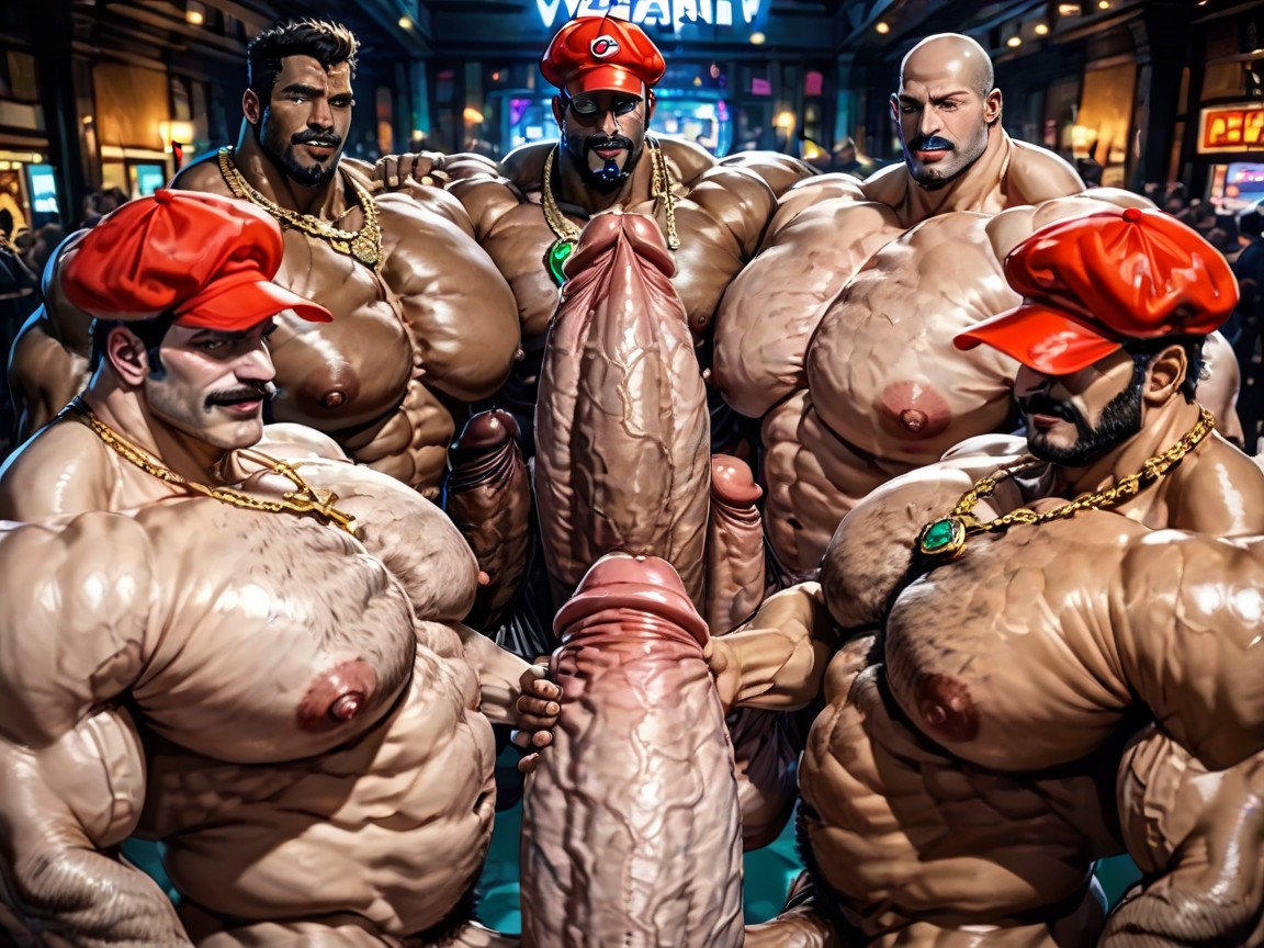 Massive Muscles, Double Penetration, Hyper Bulky 게이 AI 포르노