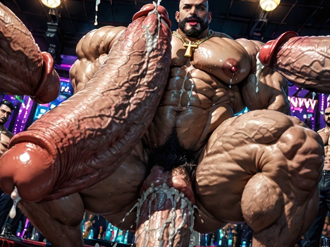 Top Down, Club, Massive Muscles AI Gay Porn