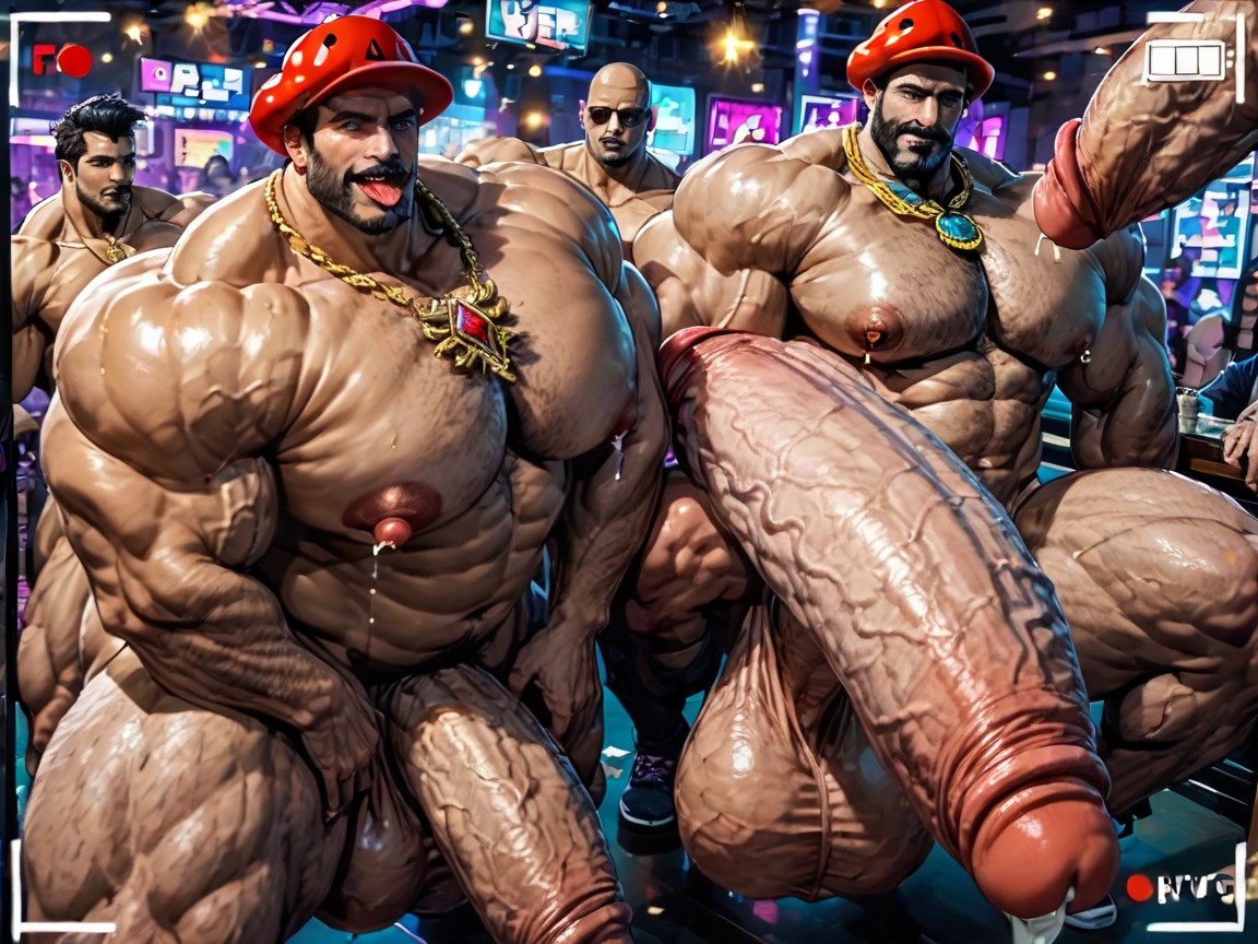 Thick Moustache With Beard, Top Down, Extreme Hyper Boobs AI Gay Porn