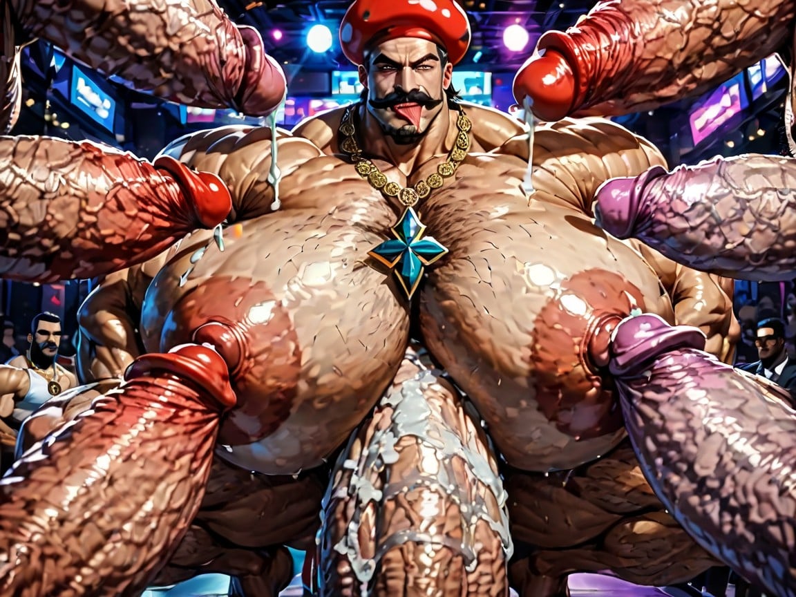 Triple Penetration In Ass, Club, Impossibly Long Hyper Penis AI Gay Porn