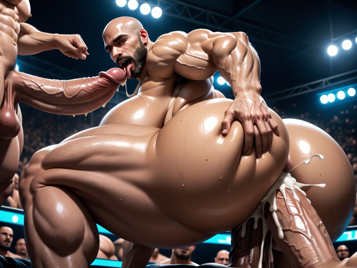 Big Pecs, Double Penetration, Massive Muscles AI Gay Porn