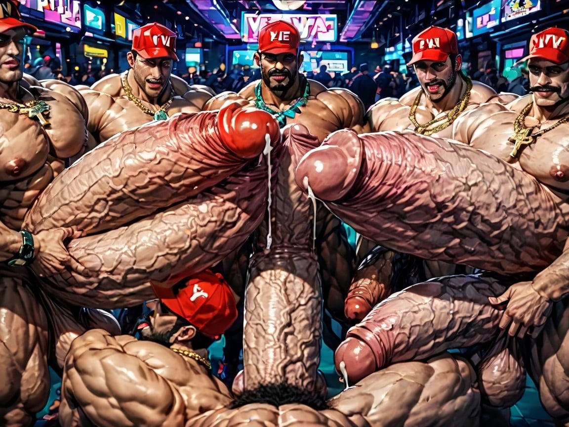 Sweaty, Massive Thick Bulky Hairy Muscles, Man Men Only AI Gay Porn