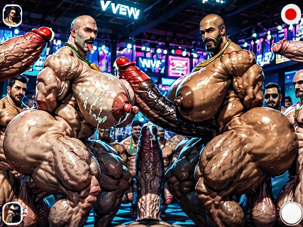 Only Hyper Breasts, Massive Ass, Extremely Large Ass AI Gay Porn