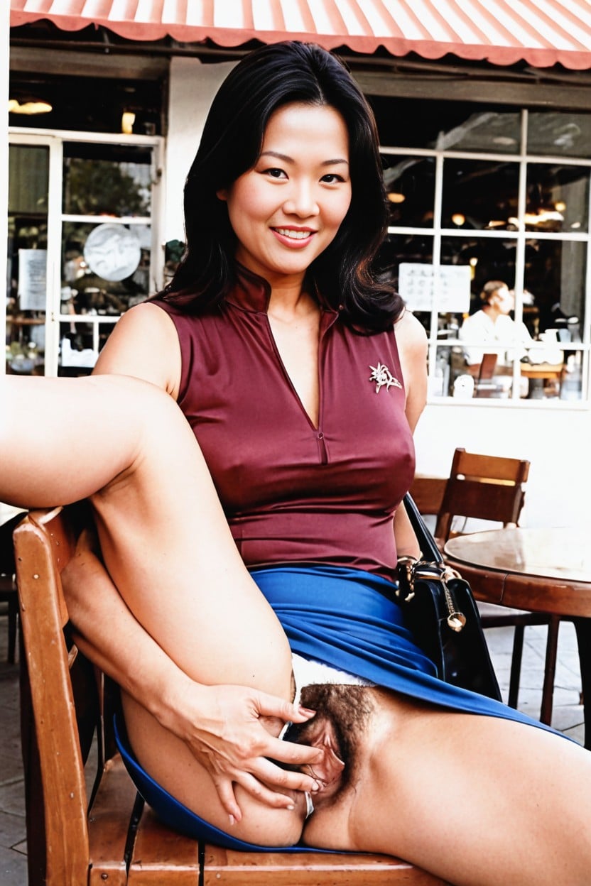 Straight, Asian Milf, Permed Hair AI Porn