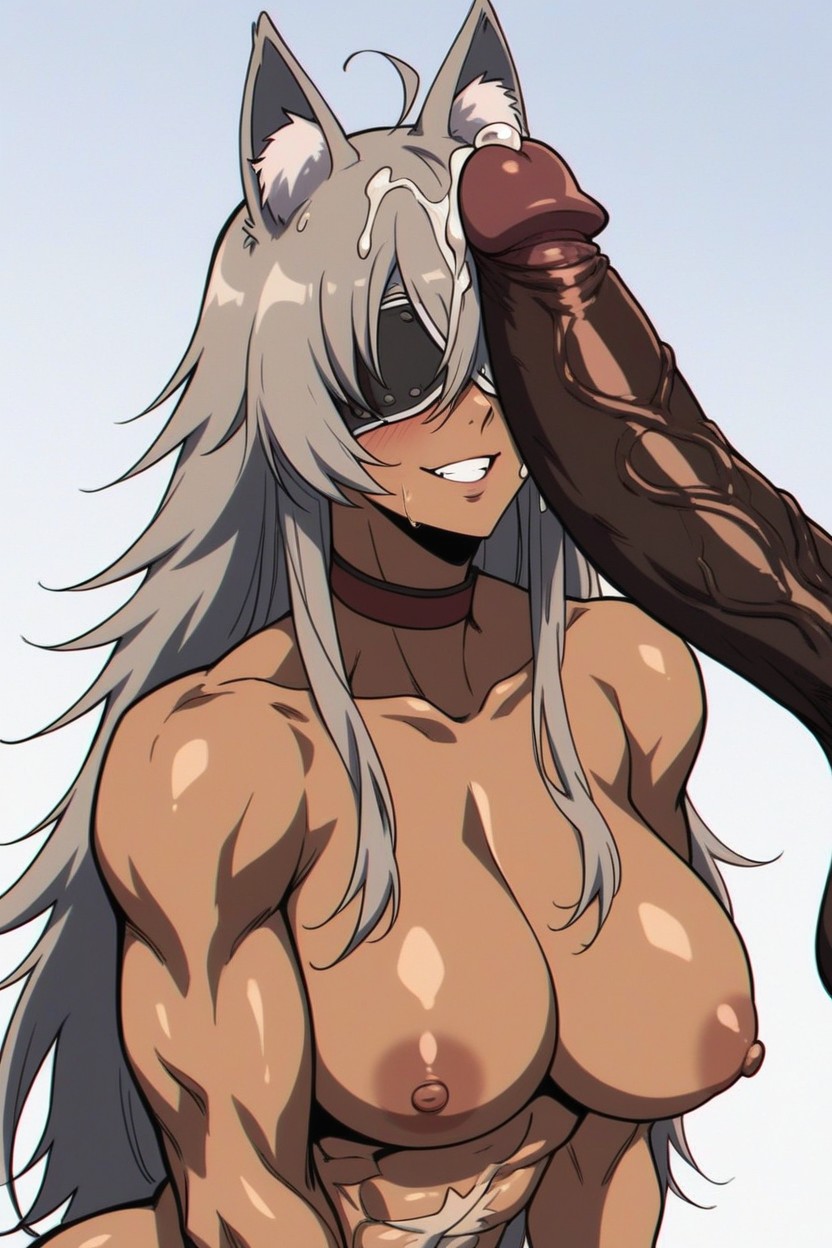 Kneeling, Wet Hair, Cock On Face Hentai AI Porn