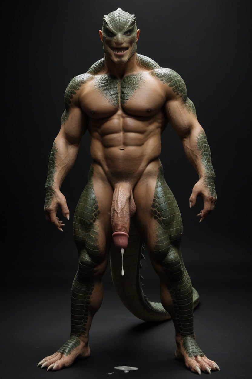 Lizardmen, 전신, Full-body Full-view 게이 AI 포르노