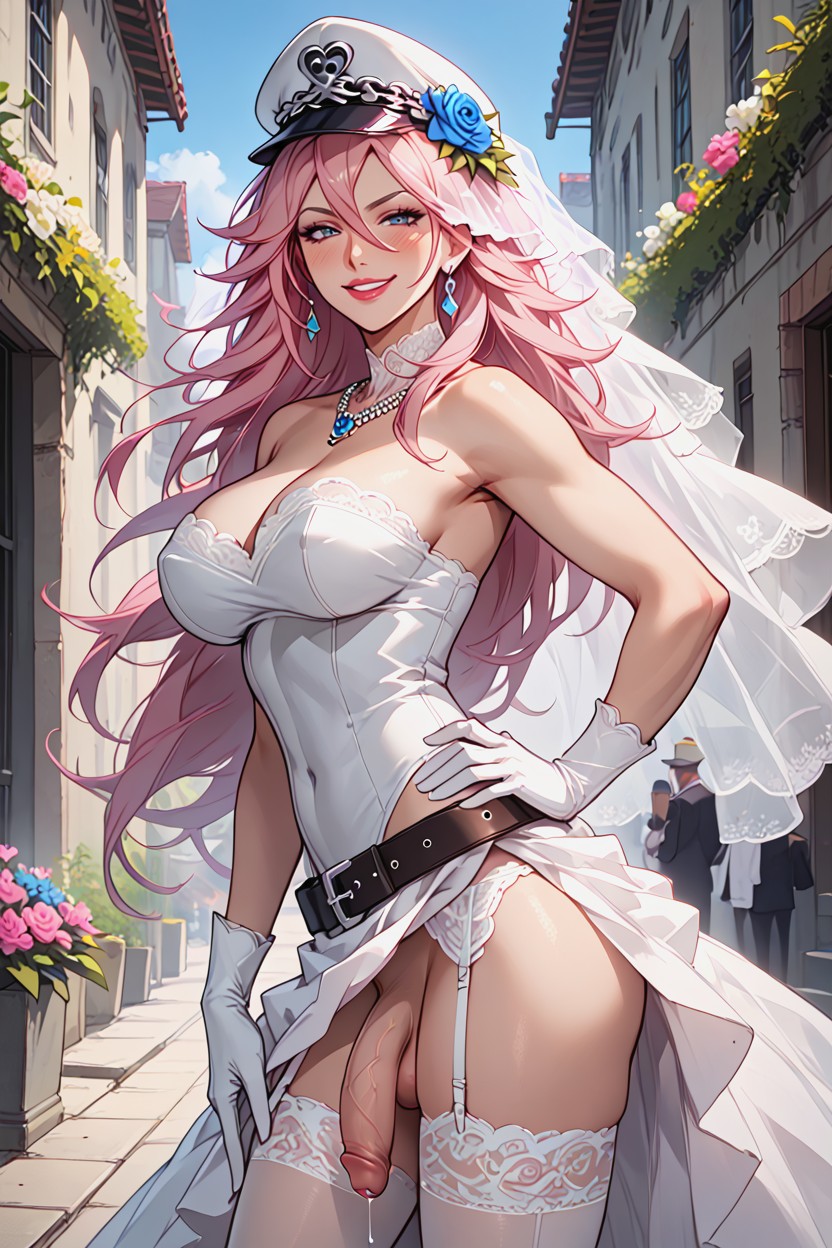Wide Angle, Wedding, Lace Shemale AI Porn