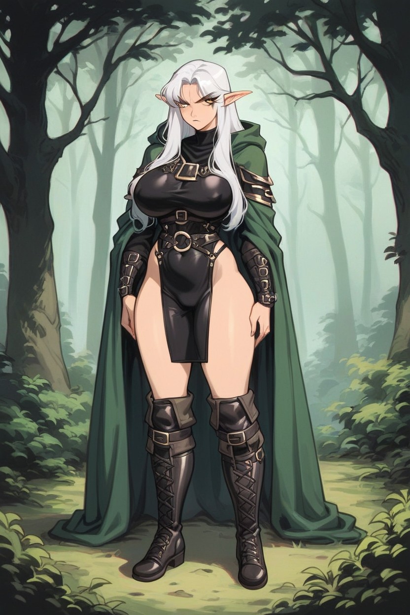 Scowling Directly At The Viewer With Sharp, Clevage, Her Body Paused Mid-motion Hentai AI Porn