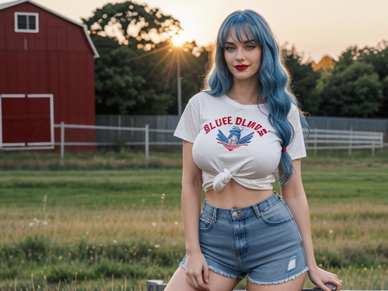 Muscular, 18+, T Shirt Cover Breasts AI Porn