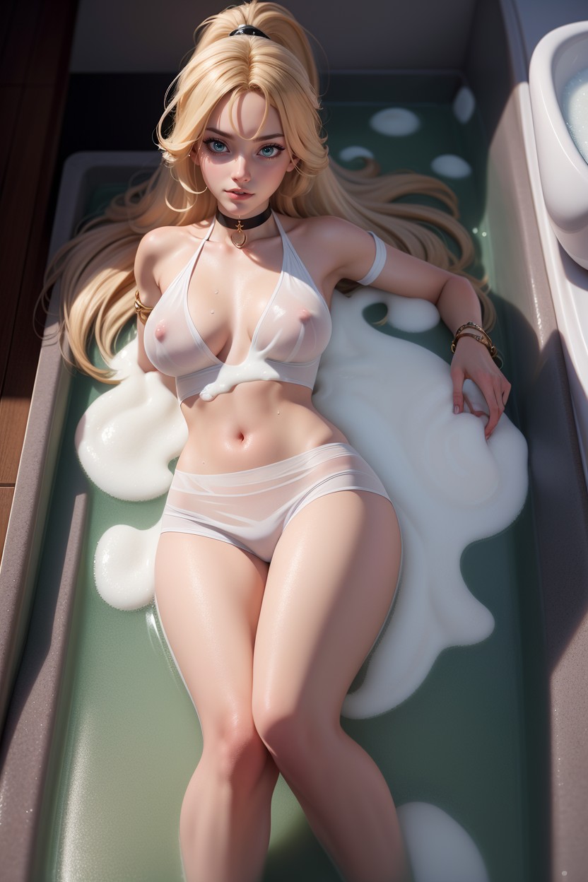 18+, Almost Drawning, Laying Hentai AI Porn