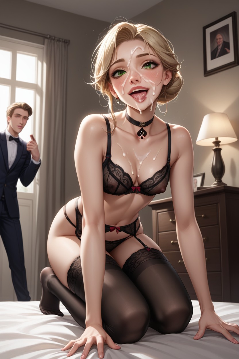 Garter Belt, Contre Jour, Kneeling AI Porn