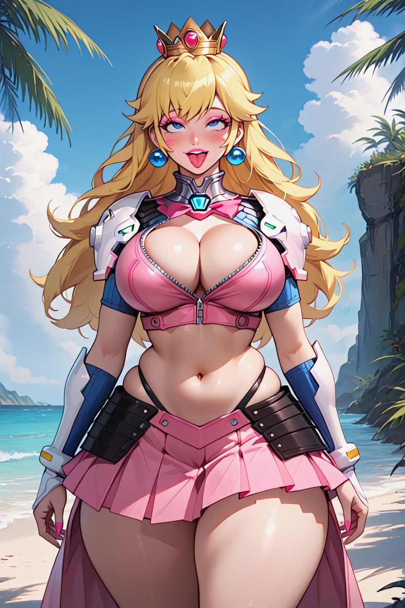 Parts Of The Armor On The Hip, Very Big Hips, Uncovered Navel Hentai AI Porn