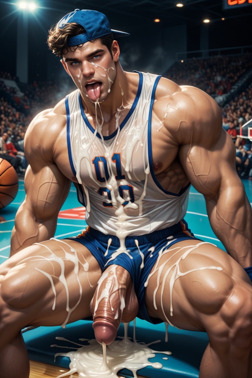Broad Shoulders, Cum On Abs, Cum Everywhere AI Gay Porn