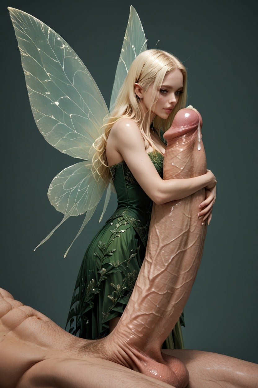 Giant Man Standing Side On, Fairy, Cock Bigger Than Fairy AI Porn