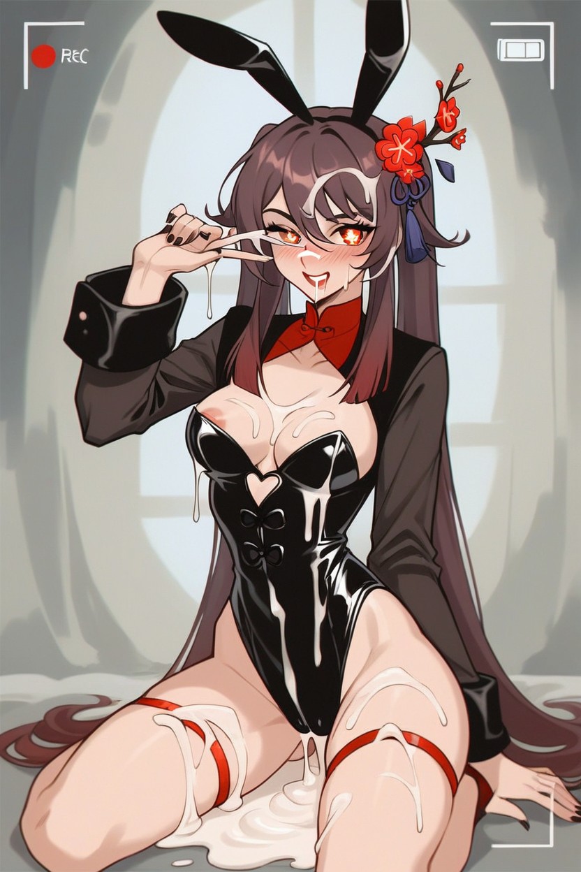 Cum On Tits, Blushing, Expression Hentai AI Porn