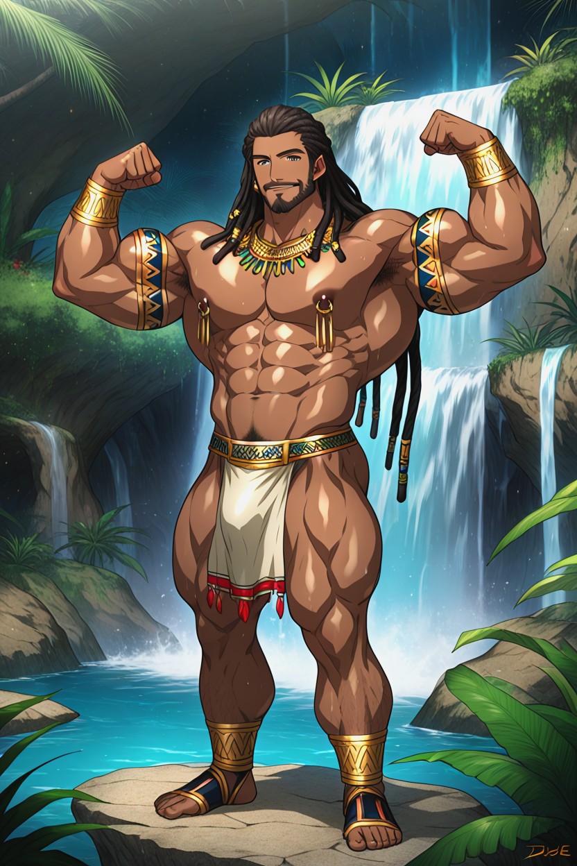 African, Muscles, Hard Muscles AI Gay Porn