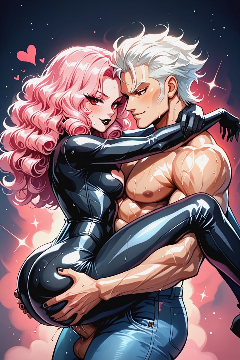2 People, Pink Stone On Forehead, Ultra Detailed Armpits AI Porn