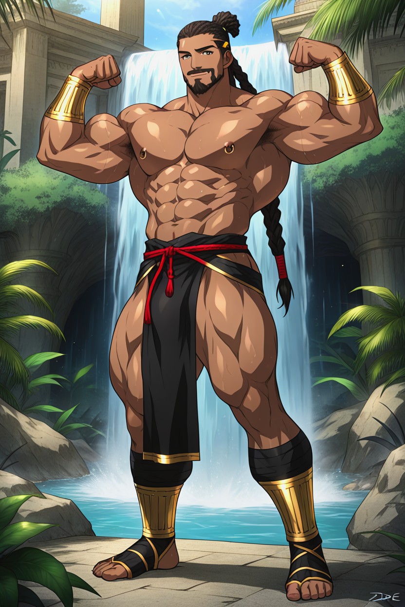 Full Body, Solo, Huge Muscles AI Gay Porn