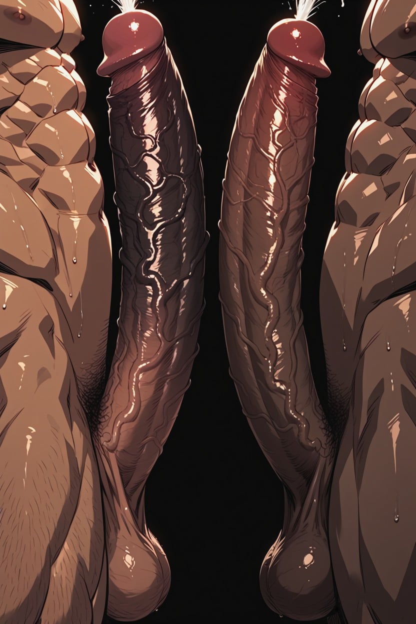 Entire Penis, African, Hyper Bulging Cock Veins AI Gay Porn