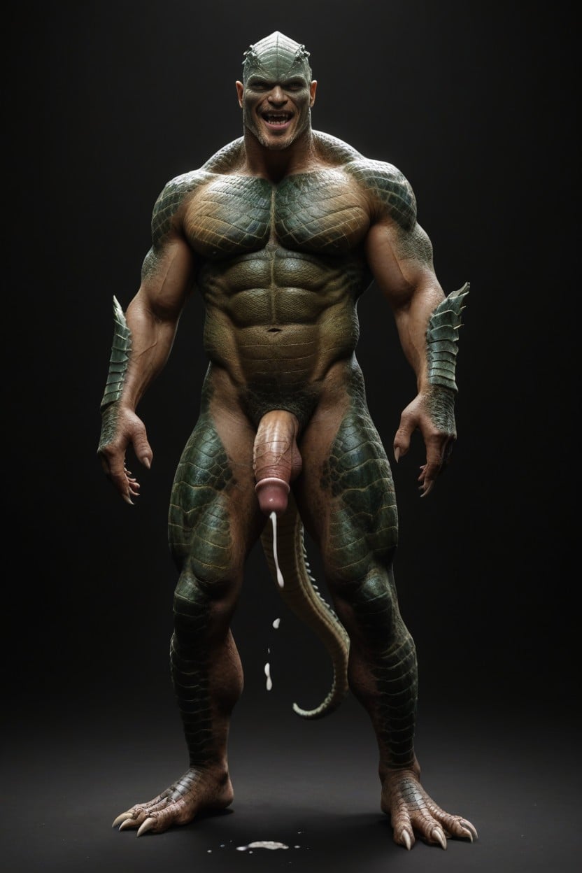 Milking Stroking Action On The Penis, Male, Elongated Fingers Covered In Fine Scales 게이 AI 포르노