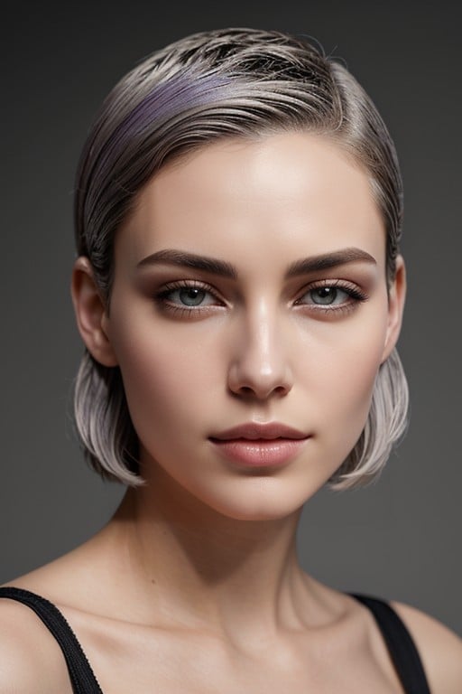 Bust Shot Photoreal Portrait Of A Woman, Head Centered, Geometric Secures Asymmetry AI Porn