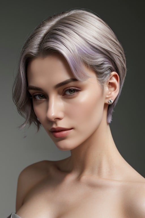 Cosplay, Disconnected Undercut On Left Side With Sharp Part Line From Temple To Crown, Bust Shot AI Porn