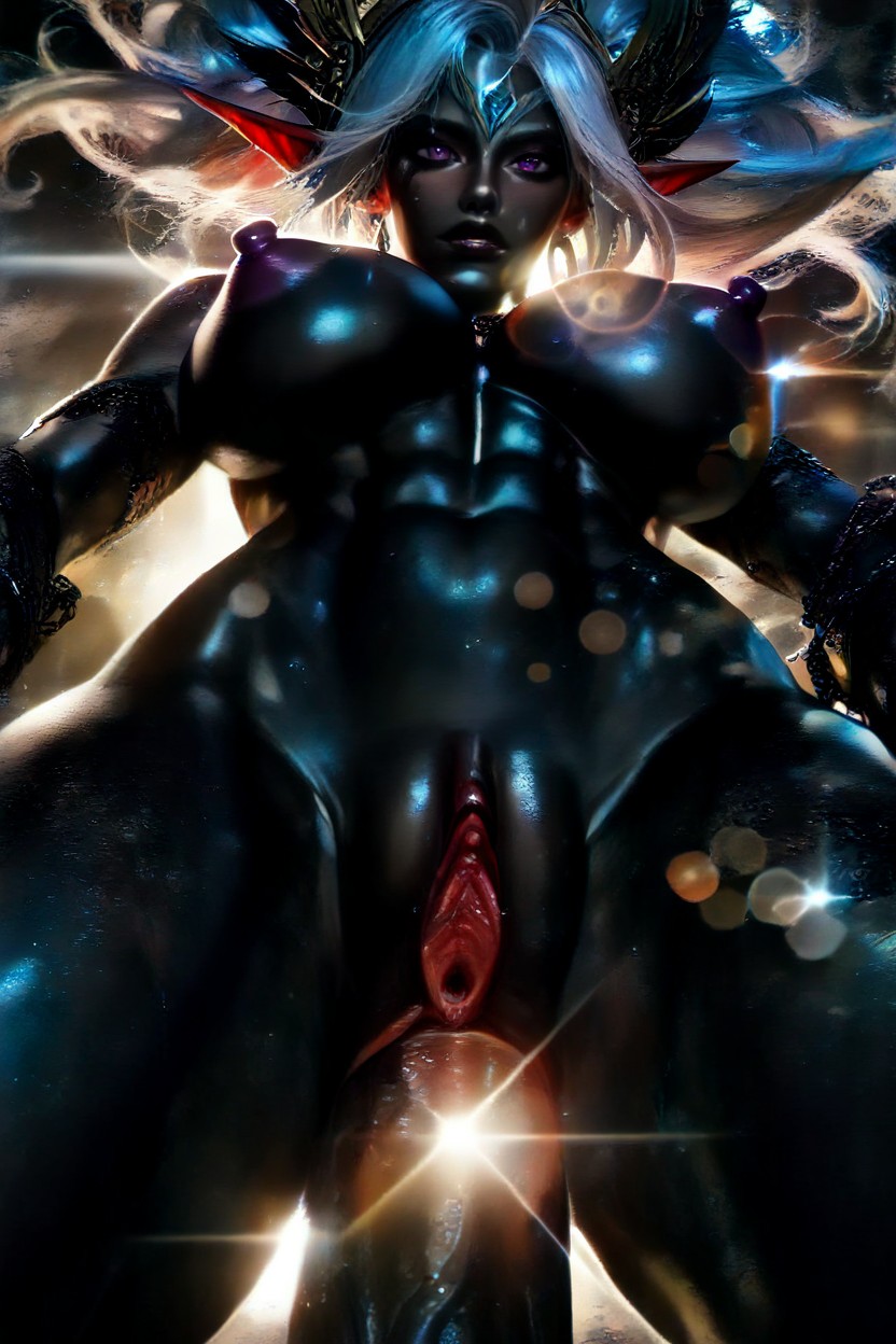 Willowy Hips, Obsidian Black Skin Woman, 25+ Hentai AI Porn