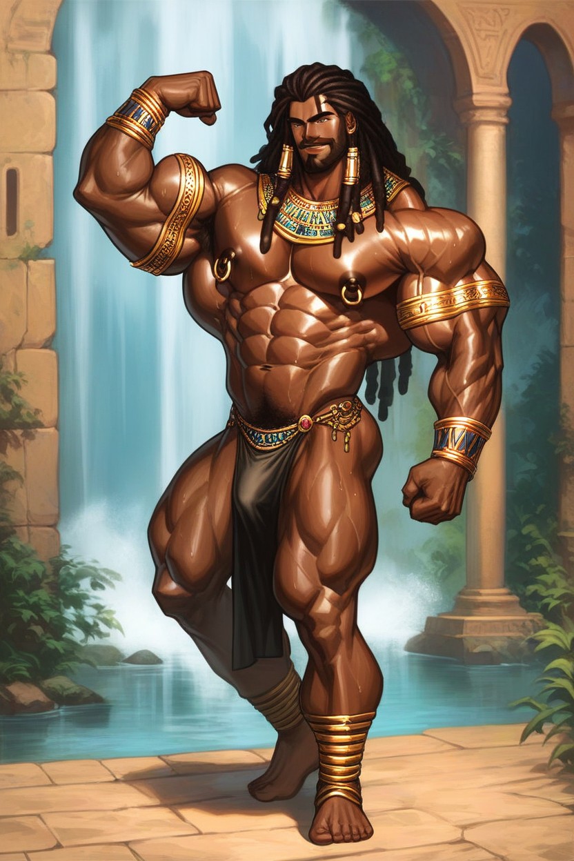 Flexing, Big Muscles, Oasis AI Gay Porn