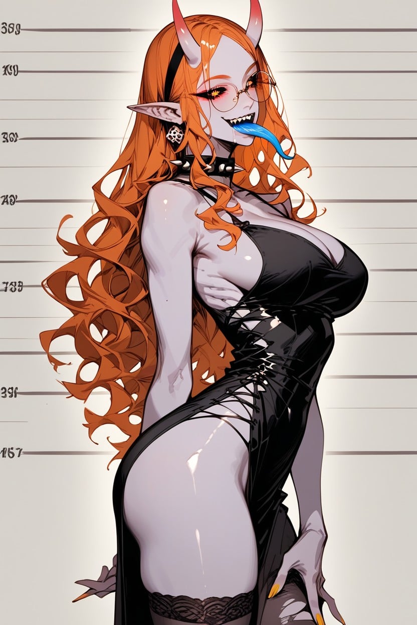 Wavy Hairstyle, Bubble Butt, Drooling Hentai AI Porn