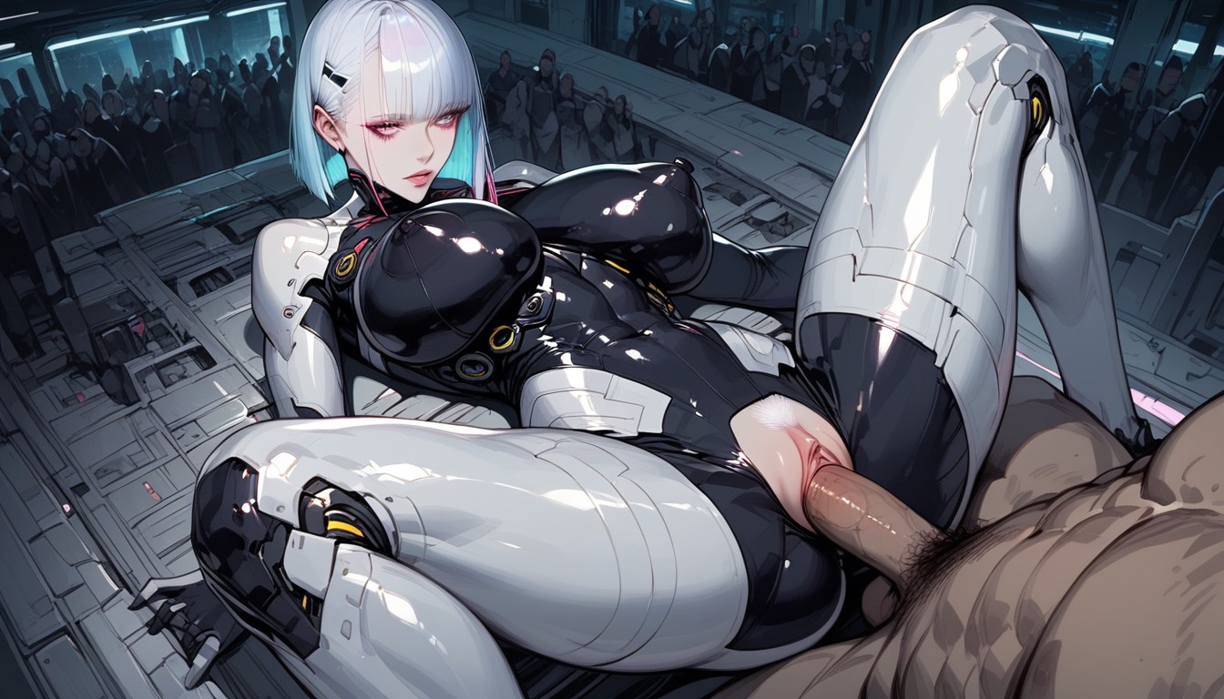 Top Down, High Angle, Sleek Aerodynamic Shape Hentai IA