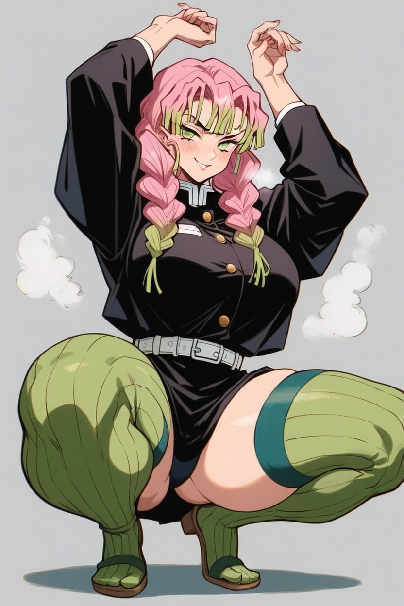 Squatting, Uniform, 25+ Hentai AI Porn