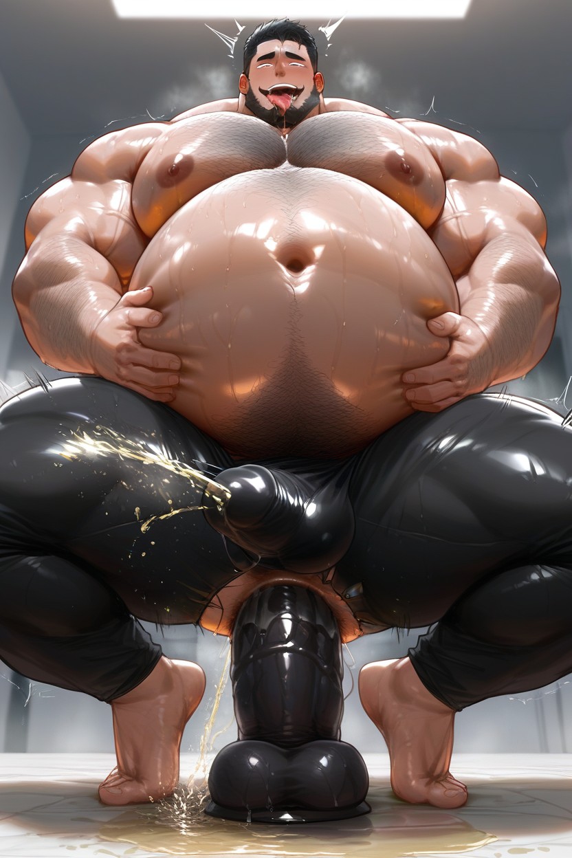 Sweaty, Growth, Hyper Hairy Chest AI Gay Porn