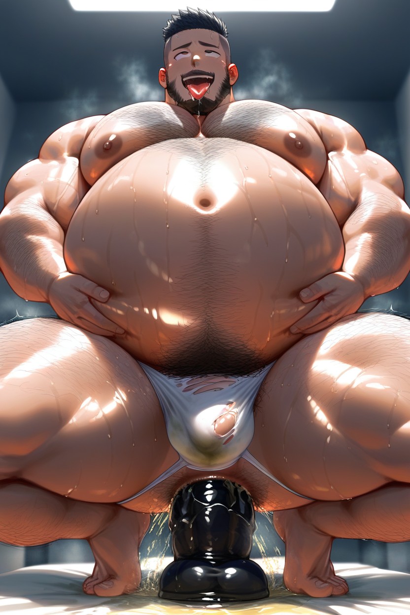 Cock Bursting Out Of Underwear, Fat, Growth AI Gay Porn