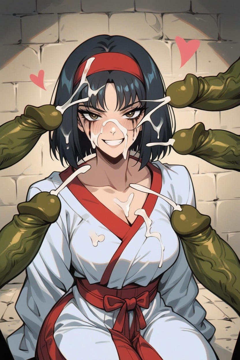 Dungeon, Red Headband, Covered In Cum Hentai AI Porn