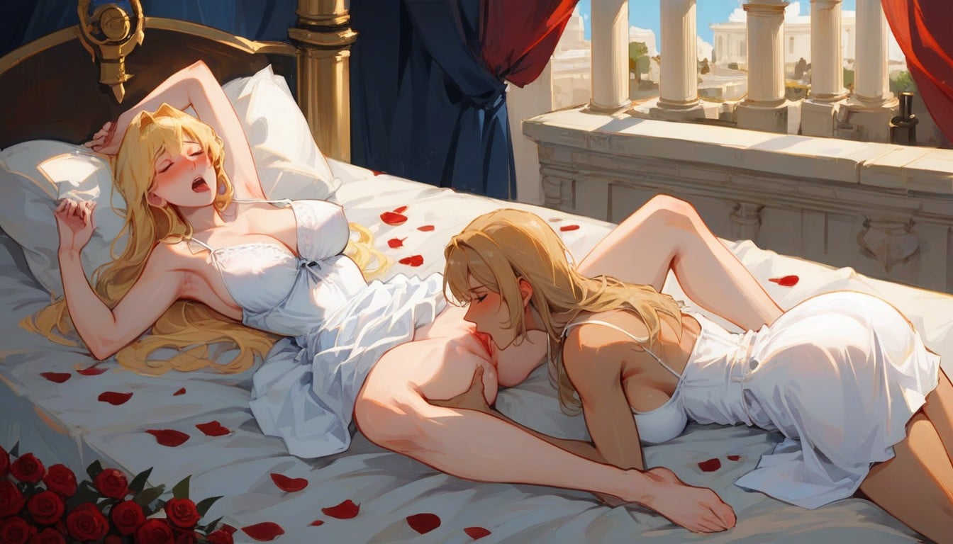 Bedroom, Cunt Is Showing, Yuri Hentai AI Porn