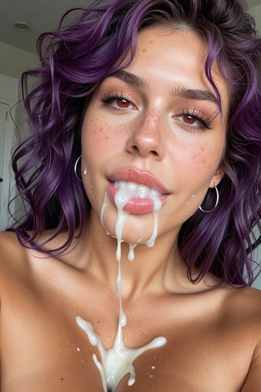 Cum Bubbles, Cumshot, Perfect Face AI Porn