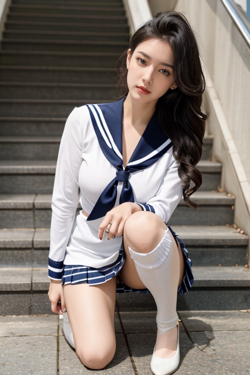 18+, Vue De Face, Detailed Pussy Porno IA Asiatique