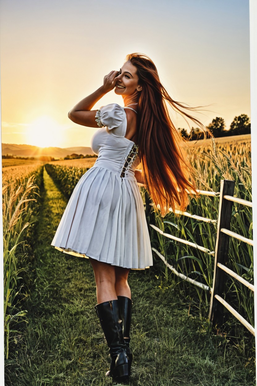 Sunset, 18+, Extra Absurd Long Hair AI Porn