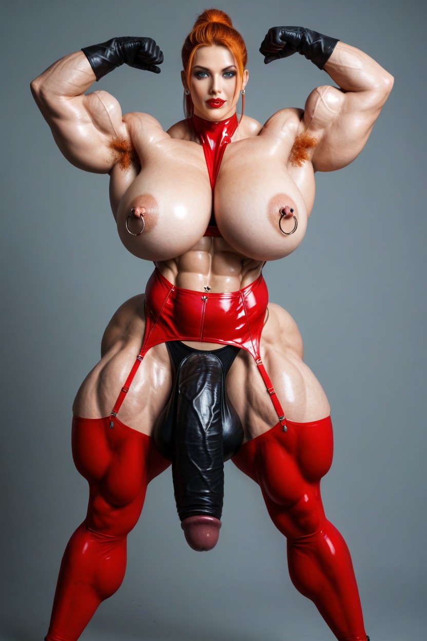 Hourglass Figure, Flaccid Extremely Long Cock, Penis Sleeve Porno IA transsexuelle