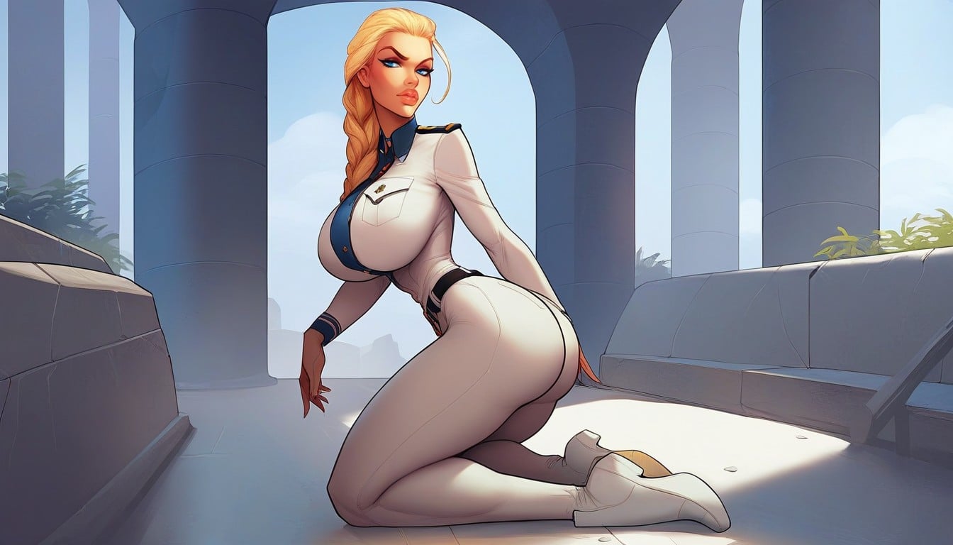 Large Ass, Beautiful Face, Full Body View AI Porn