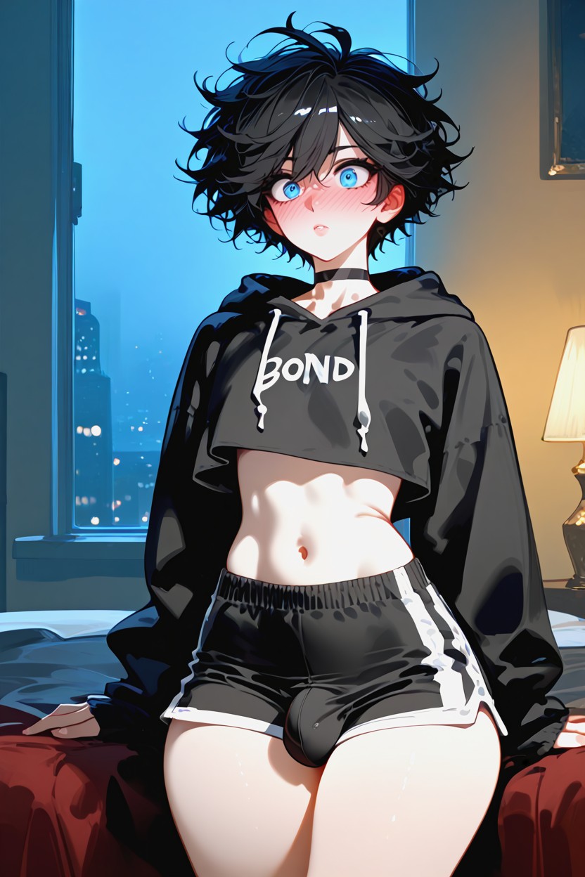 Small, Large Head, Wasp Waist AI Gay Porn
