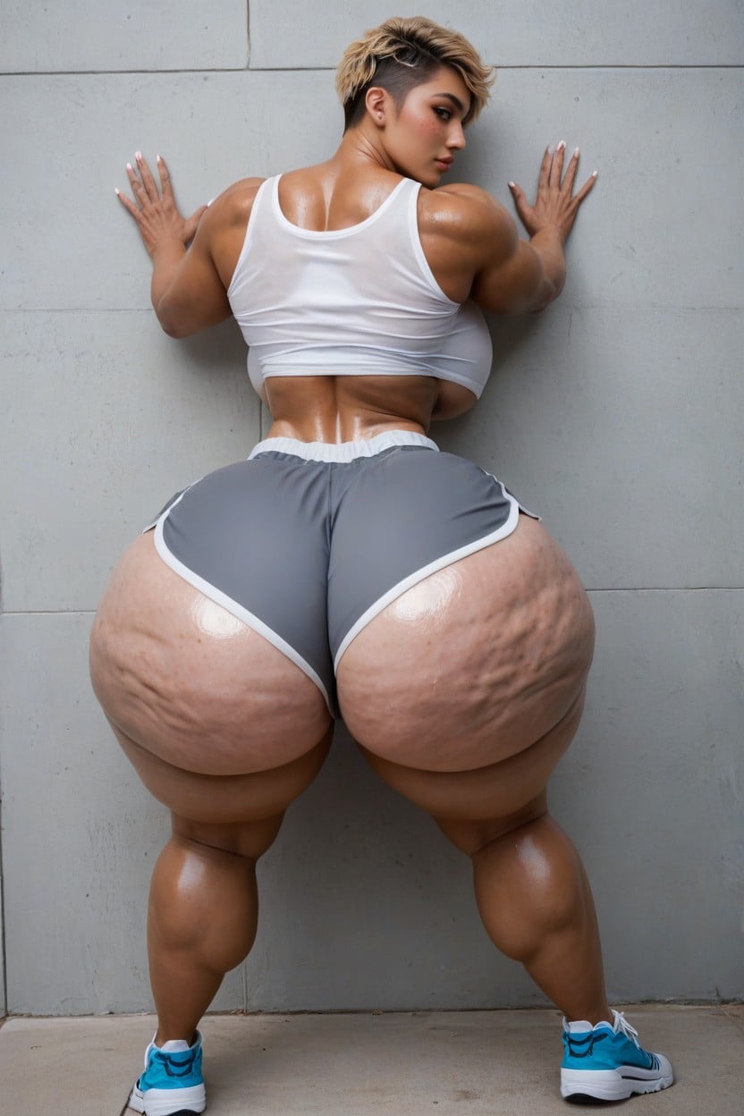 Massive Ass, Hyper Thighs, Thick Thighs AI Porn